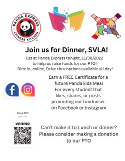 Panda Express Fundraiser Flyer